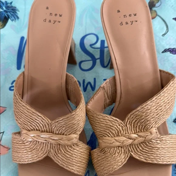 A New Day Women's Beige Woven Sandals - Picture 2 of 5